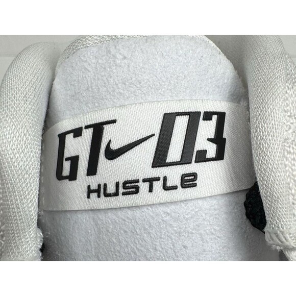 Nike Air Zoom GT Hustle 3 TB Promo Size 19 White Black Sneakers Basketball New - Picture 9 of 10